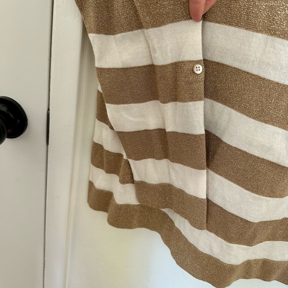 J Crew Gold Metallic Wool Blend Sweater - Picture 3 of 4